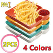 Square Dumpling Plate - Creative Snack Platter with Vinegar Space
