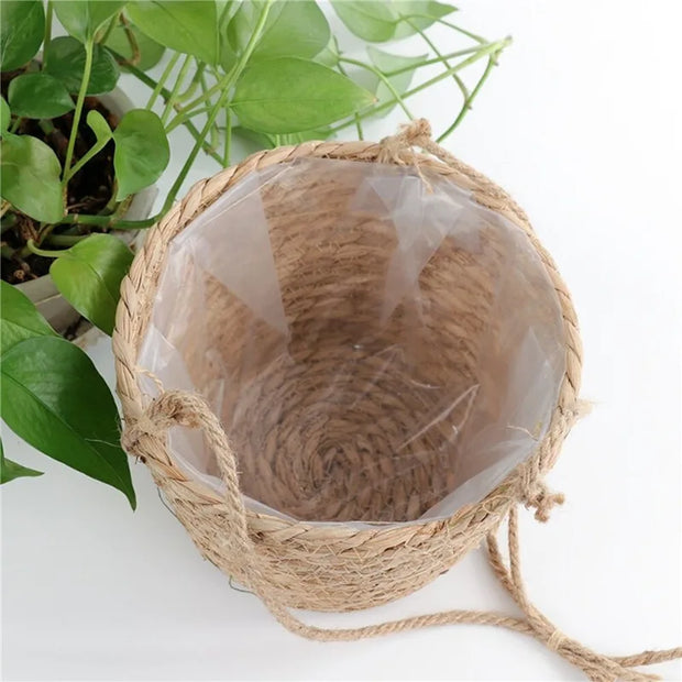 Garden Hanging Planter - Macrame Plant Storage Basket for Indoor and Outdoor Use