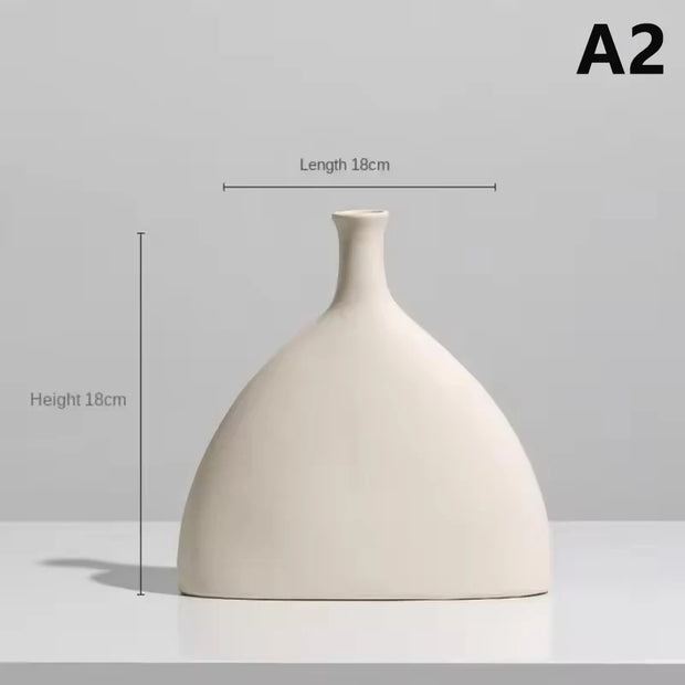 Ceramic Art Vase - Modern Home Decor for Bedroom and Photography Background