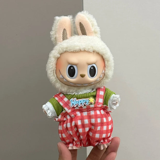 Cute Doll Clothing for Labubu 17cm Idol Doll - Macaron V1 V2 Decoration