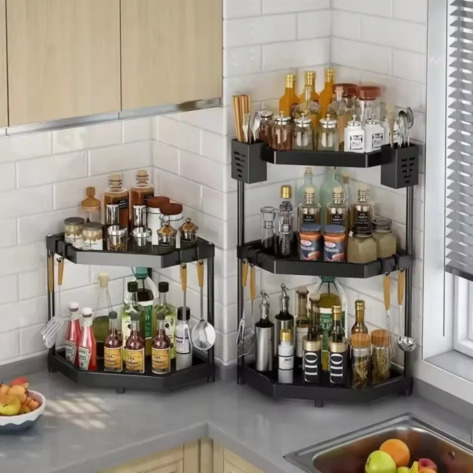 Kitchen Seasoning Shelf - Space-Saving Spice Countertop Stand