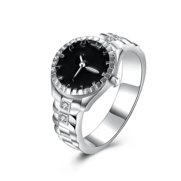 Sterling Silver Wrist Watch Wedding Rings Luxury Jewelry Accessories