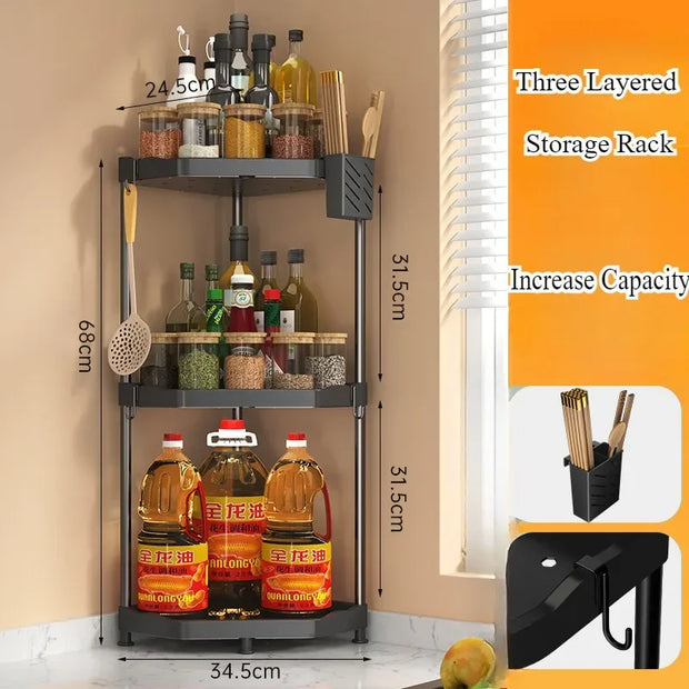 Kitchen Seasoning Shelf - Space-Saving Spice Countertop Stand