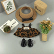 Mini Doll Clothes Outfit Accessories for 15/17cm Labubu V1 V2 - Leopard Print Dress