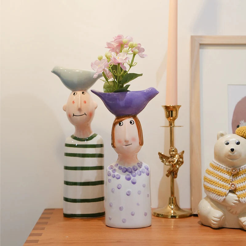 Vase Home Decor - Ceramic Vases for Room Decoration and Flower Arrangements