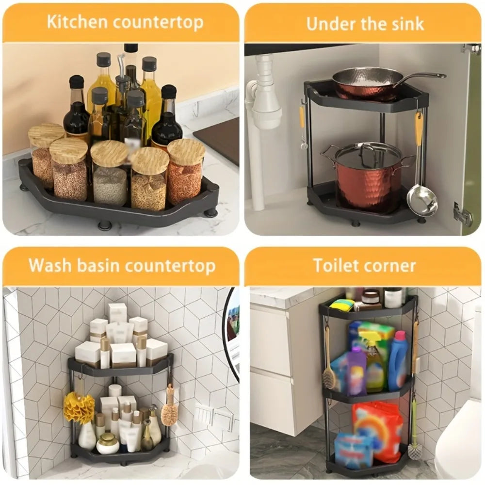 Kitchen Seasoning Shelf - Space-Saving Spice Countertop Stand