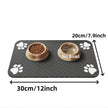 Pet Feeding Mat - Absorbent for Food and Water Bowl with Waterproof Rubber