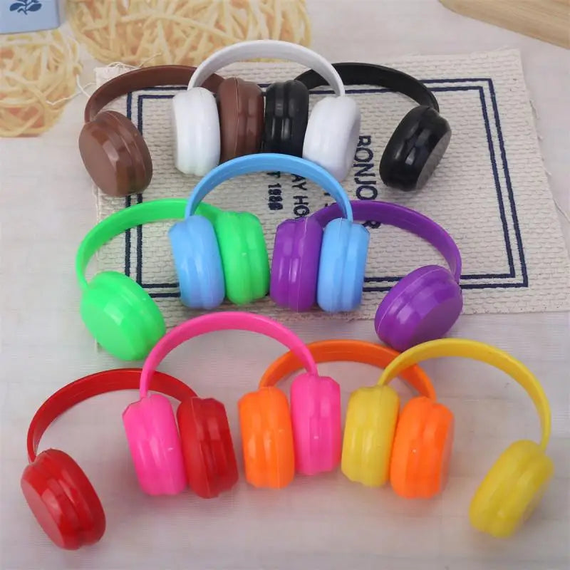 Mini Plastic Earphone Headset for 17cm Labubu Dolls