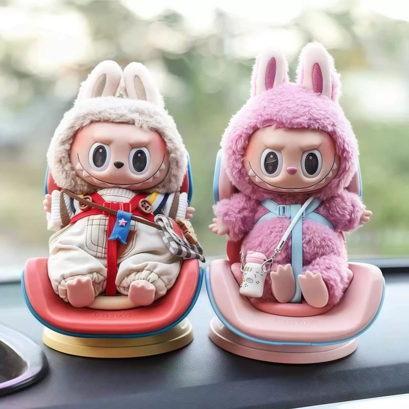 Labubu Sitting Posture Doll Car Safety Seat for V2 V3 Dolls