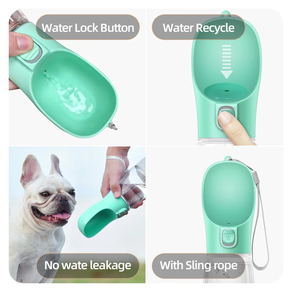 Portable Dog Water Bottle - Leakproof Drinking Bowl for Dogs and Cats