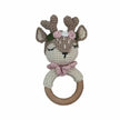 Baby Rattles DIY Crochet Cartoon Lion and Fox Doll Hand Bell Toy