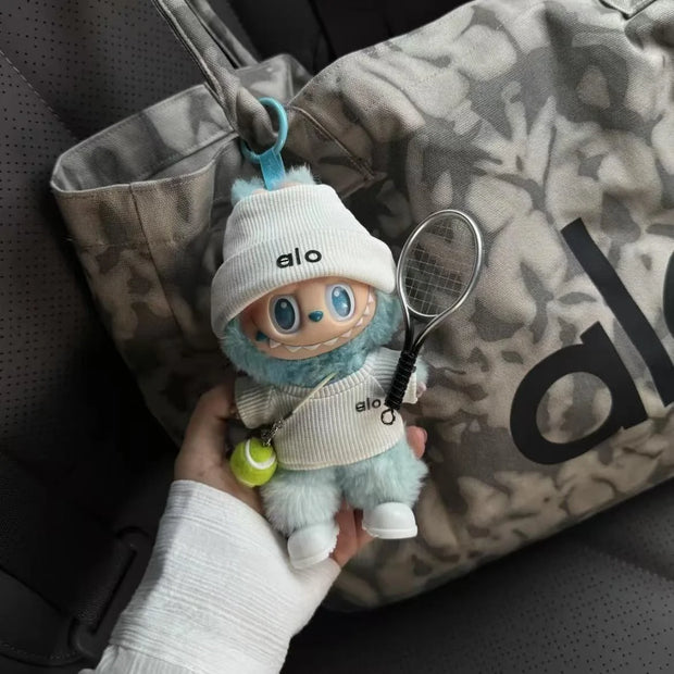 Labubu Doll Clothing - Outfit Accessories Including Hat and White T-Shirt