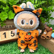 Halloween Pumpkin Dresses with Veil for Labubu Dolls