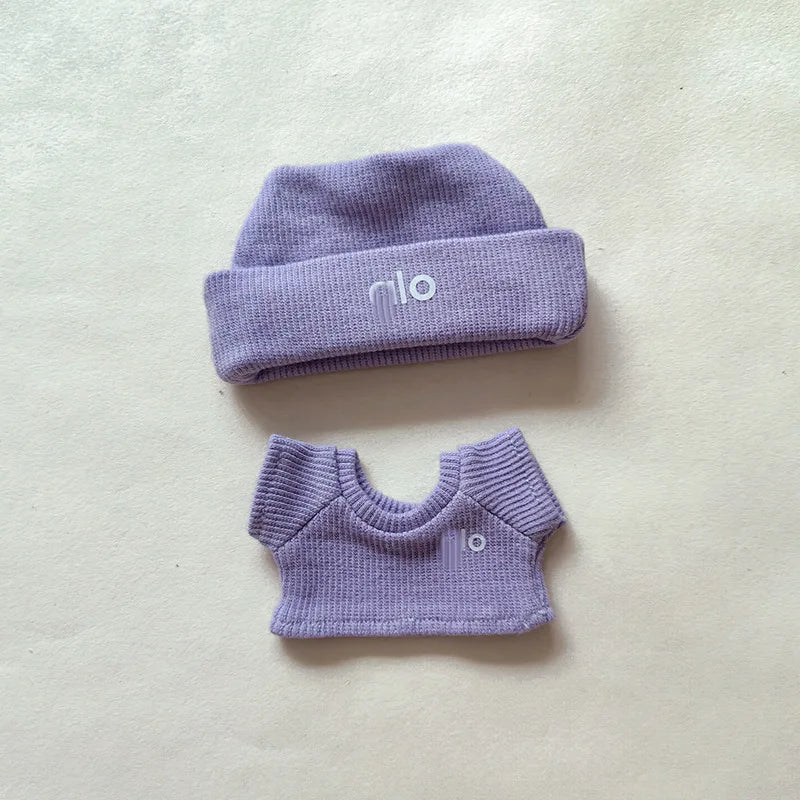 Labubu Doll Clothing - Outfit Accessories Including Hat and White T-Shirt