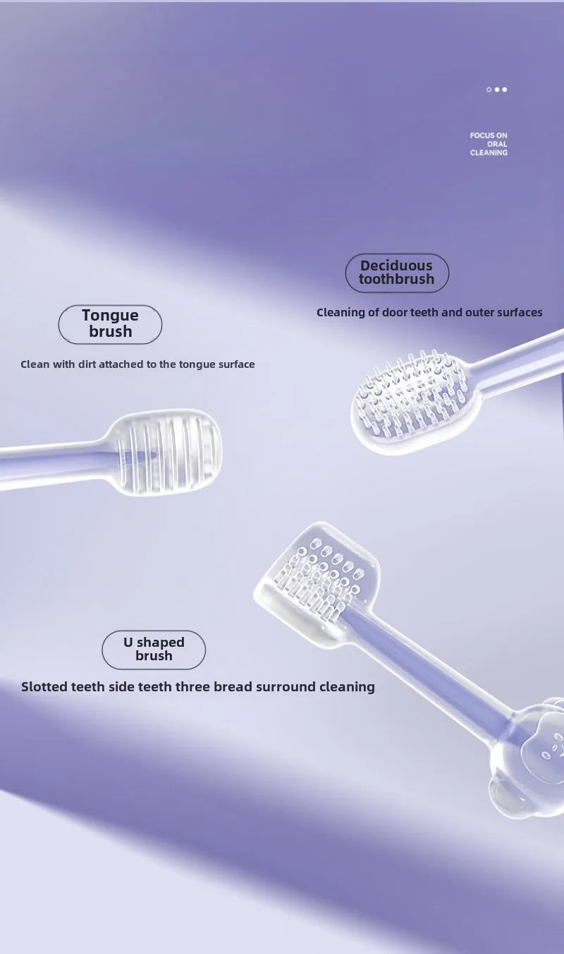 Pet Silicone Toothbrush and Toothpaste Set - Teeth Cleaning for Cats and Dogs