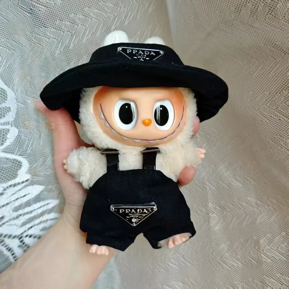 17cm Mini Labubu Doll Clothes - Outfit, Hat, Bag, and Shoes Accessories