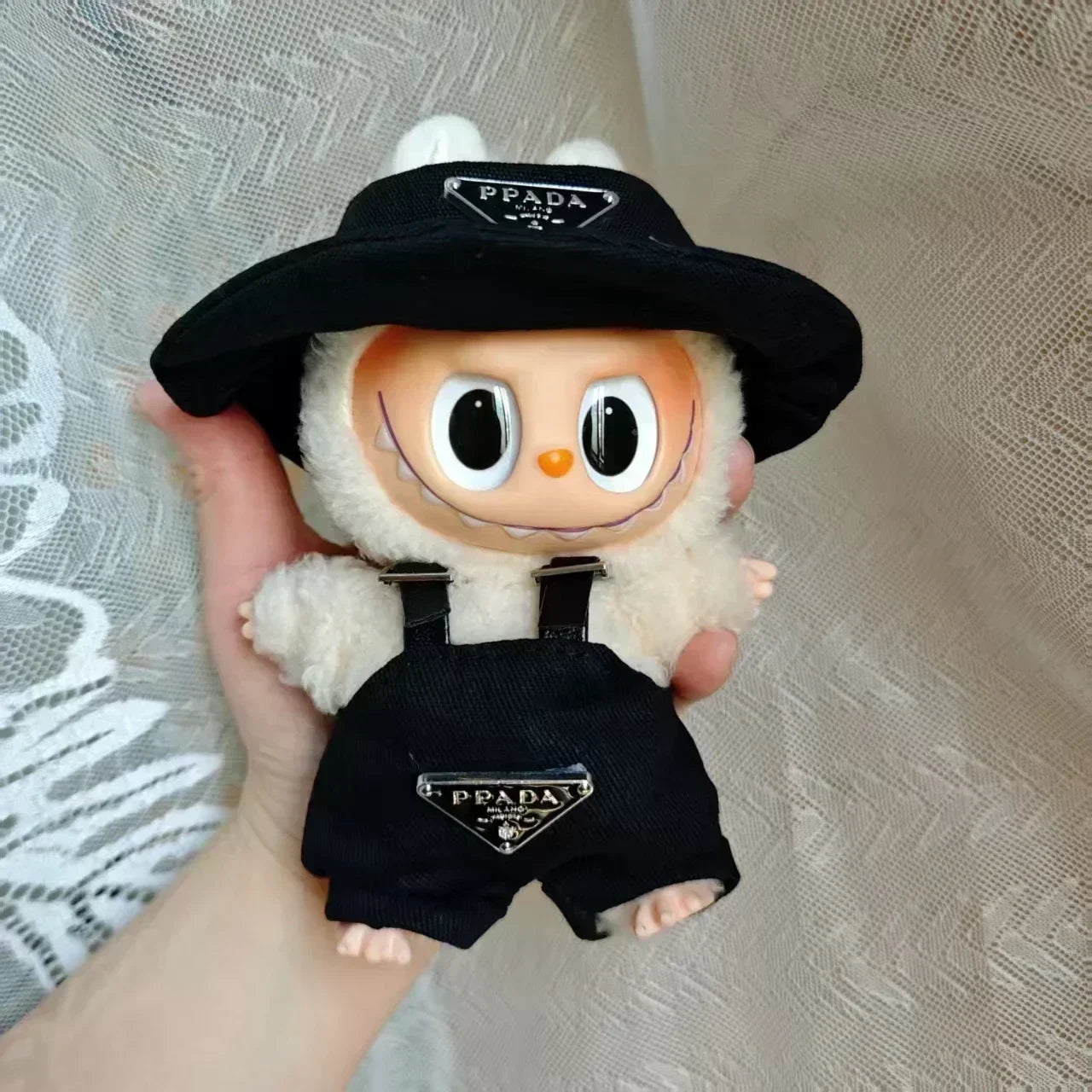 17cm Mini Labubu Doll Clothes - Outfit, Hat, Bag, and Shoes Accessories