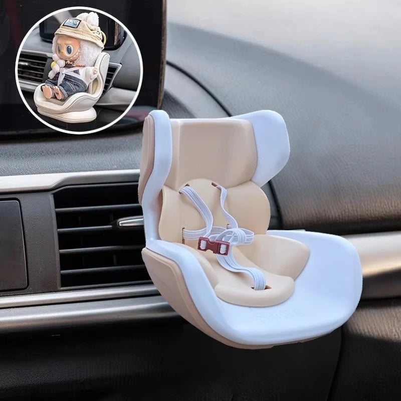 Labubu Doll Safety Seat Car Air Outlet Accessories for V2 V3 Plush Toy Seat