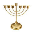 Golden Menorah Candelabra - Elegant Table Candlestick Holder for Hanukkah