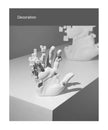 Abstract Art Palm Sculpture - Modern Luxury Table Decor for Living Rooms