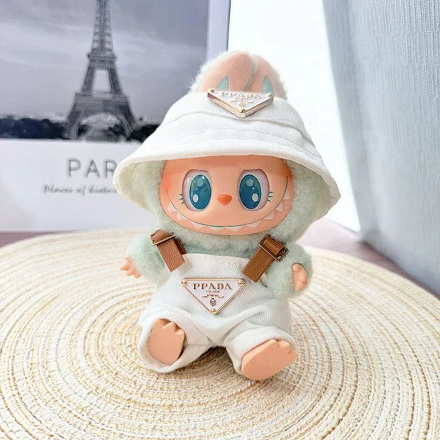 17cm Mini Labubu Doll Clothes - Outfit, Hat, Bag, and Shoes Accessories