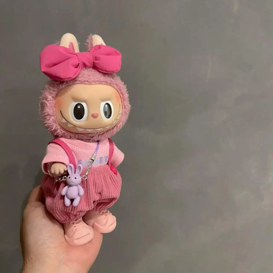 17cm Labubu Clothing Set - Macaron Cute Clothing and DIY Hair Accessories