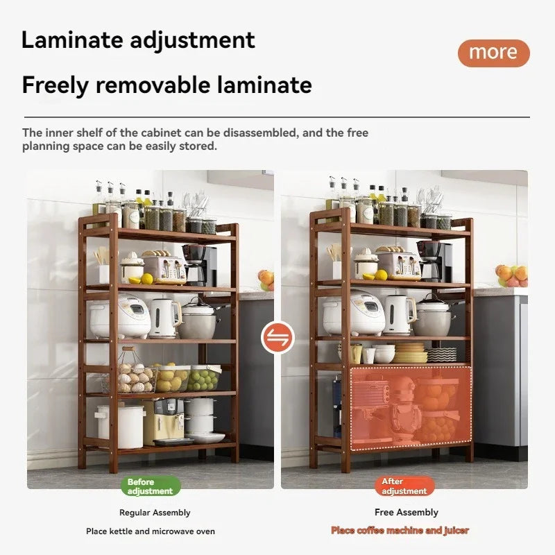 Multi-Layer Kitchen Shelf - Floor Stand for Pots and Seasonings
