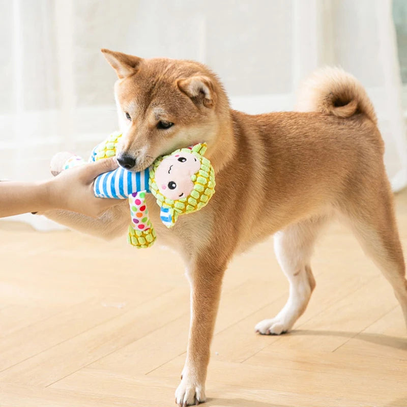 Plush Pet Toy - Interactive Squeaky Toy for Dogs and Cats