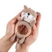 Baby Rattles DIY Crochet Cartoon Lion and Fox Doll Hand Bell Toy
