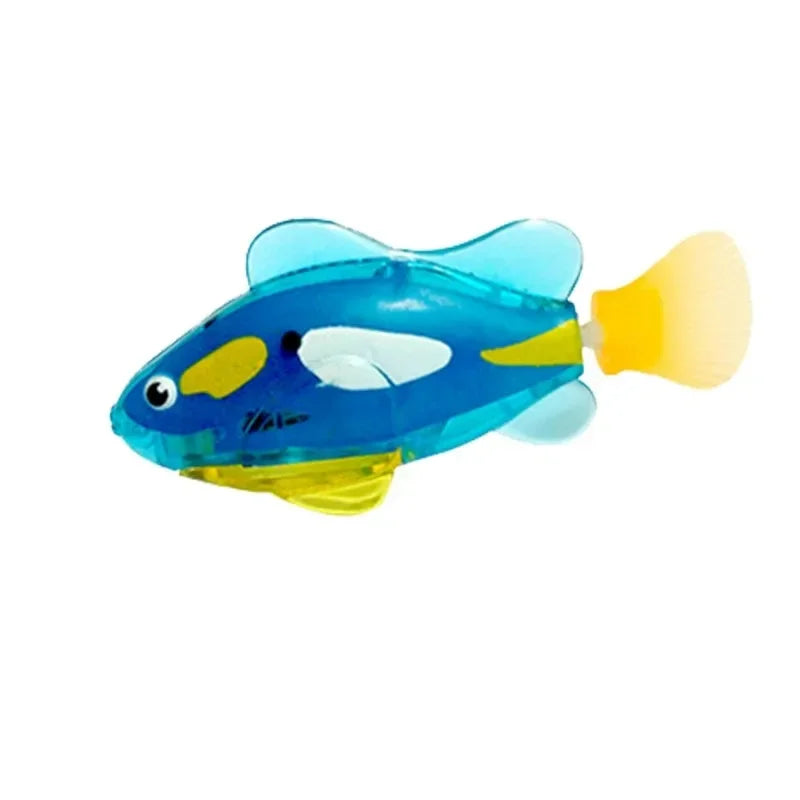 Cat Toy LED Inductive Interactive Swimming Robot Fish Toy - Glowing Electric Fish to Stimulate Play