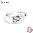 BAMOER Sterling Silver Eye of Horus Egypt Protection Open Ring