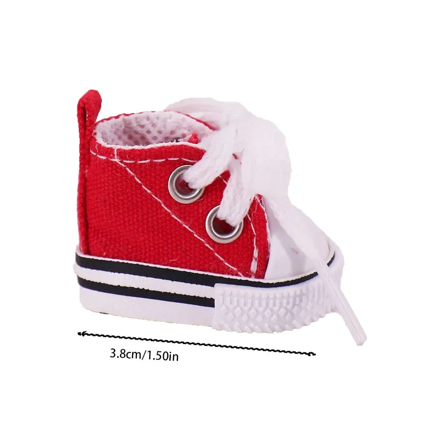 Doll Shoes - 3.8cm Canvas Shoes for 17cm Labubu Doll Accessories
