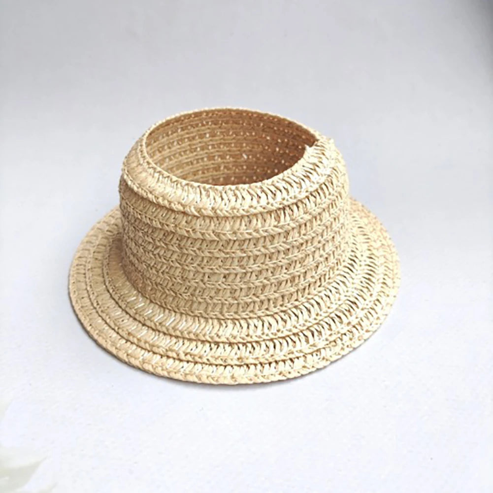 Sun Hat for Labubu V1 V2 V3 - Open Straw Woven Hat Accessories