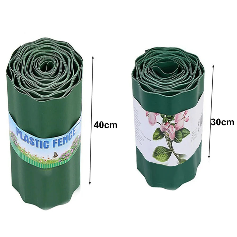 Garden Lawn Edge Border - Flexible Plastic Fence for Outdoor Decor