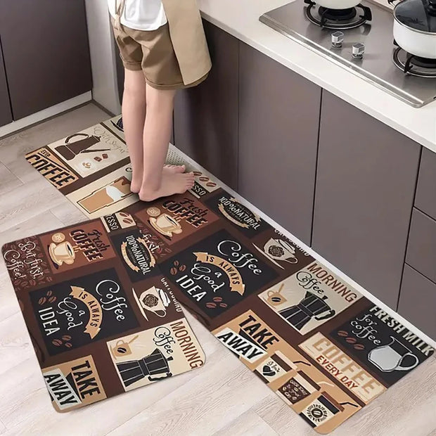 Kitchen Cutlery Mat - Washable Stain-Resistant Foot Mat Carpet