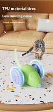Electric Mouse Car Pet Toy - Rechargeable Automatic Teaser with Intelligent Obstacle Avoidance for Cats