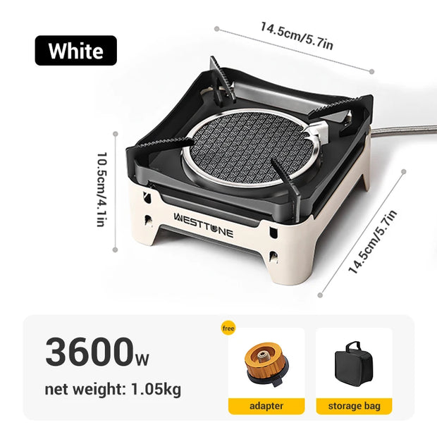 Portable Camping Cooking Burner - 3600W Gas Stove for Outdoor Use
