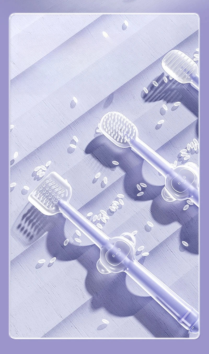 Pet Silicone Toothbrush and Toothpaste Set - Teeth Cleaning for Cats and Dogs