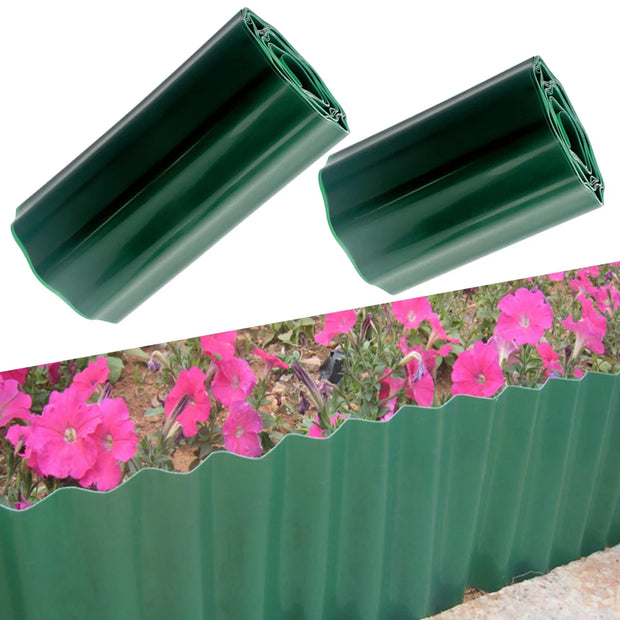 Garden Lawn Edge Border - Flexible Plastic Fence for Outdoor Decor