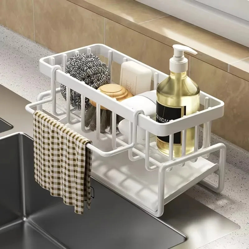 Kitchen Spices Storage with Drainage Rack - Sink Organiser for Home Kitchen