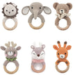 Baby Rattles DIY Crochet Cartoon Lion and Fox Doll Hand Bell Toy