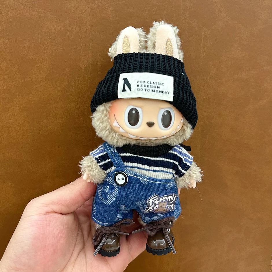 Cute Doll Clothing for Labubu 17cm Idol Doll - Macaron V1 V2 Decoration