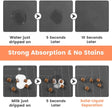 Pet Feeding Mat - Absorbent for Food and Water Bowl with Waterproof Rubber