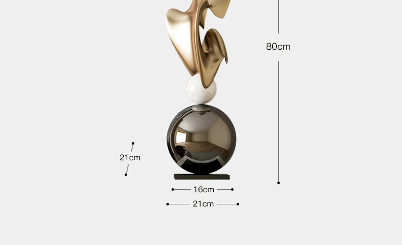 Home Decor Abstract Sculpture - Large Ornaments for Living Room and Gifts