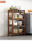 Floor Standing Kitchen Shelf - Multi-Layer Storage for Pots and Seasonings