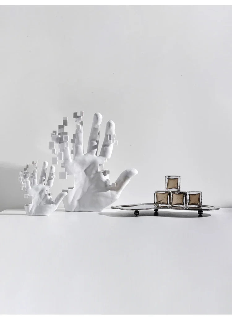Abstract Art Palm Sculpture - Modern Luxury Table Decor for Living Rooms