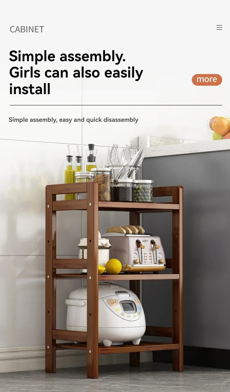 Multi-Layer Kitchen Shelf - Floor Stand for Pots and Seasonings