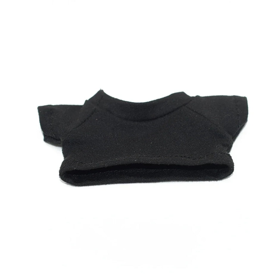 Mini Plush Doll Clothes for Korea Exo Labubu Idol V1 V2 - Overalls, Hat, and T-Shirt Set