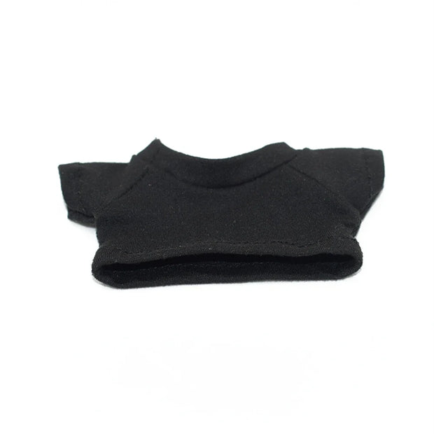Mini Plush Doll Clothes for Korea Exo Labubu Idol V1 V2 - Overalls, Hat, and T-Shirt Set