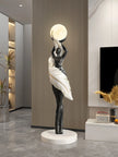 Abstract Girl Statue - Artistic Resin Sculpture for Home Decor